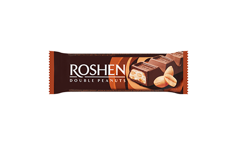 Roshen tejcsokoládés szelet dupla földimogyorós 29g