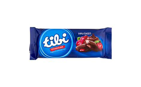 Tibi étcsokoládé meggyes és csokoládés krémmel 90g