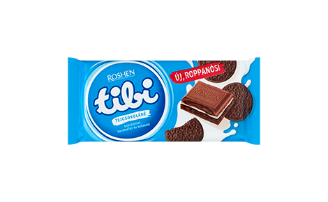 Tibi tejcsokoládé tejkrémmel, karamellel és kakaós keksszel 100g